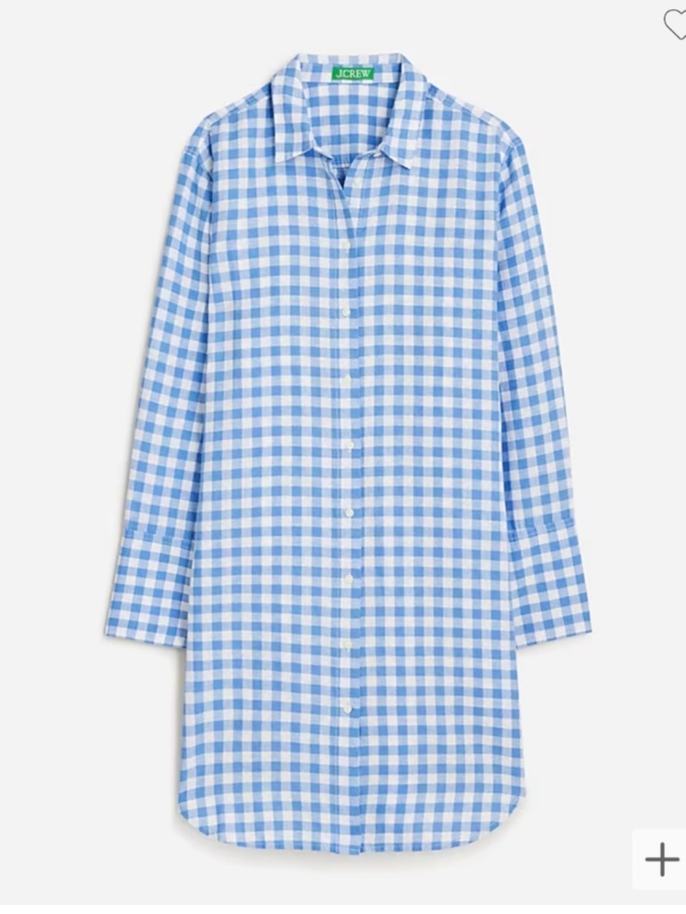 J.Crew Linen-Cotton Blend Beach Shirt Dress in a classic sky blue Sz XS